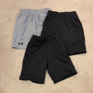 Under Armour and Champion Kids' Gray Shorts Trio